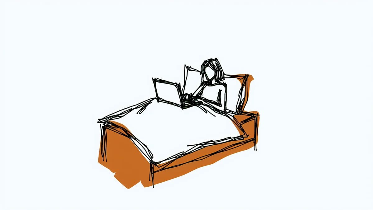 Laptop auf dem Bett: Warum das keine gute Idee ist für Rücken und Schlaf